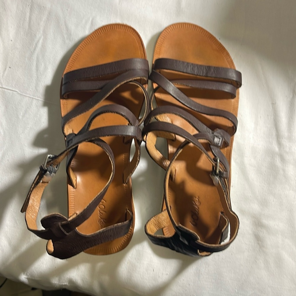 OLUKAI POIU Sandals Flats  Size 6 US Dark Java PO'IU